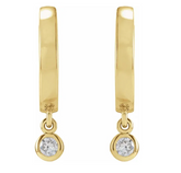 Diamond Hinged Hoop Earrings